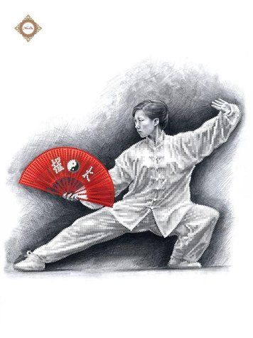 Wushu, Schema zum Selbststicken (DIY) mit Perlen und dekorativen elementen (selbstst&auml;ndige Materialauswahl) СЛ-3344 фото