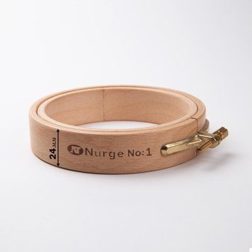 Wooden hoop with metal screw d-100 мм, h-24 мм