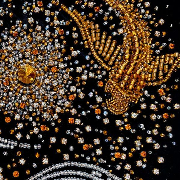 Opposites Attraction, Scheme for self-embroidery (DIY) with beads and decorative elements (independent selection of materials), Scheme