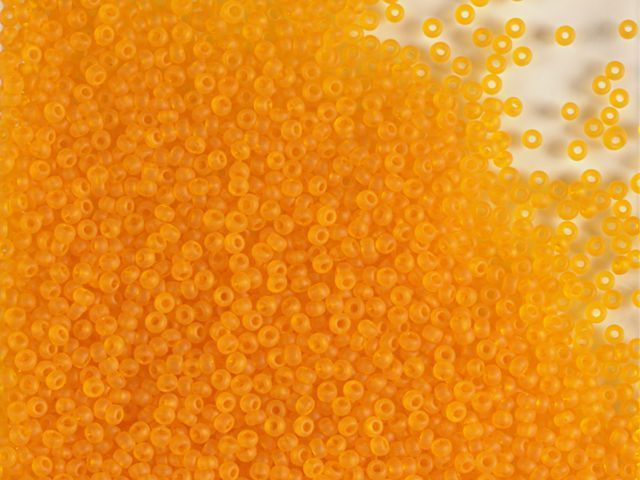Orange Transparent Matte, Czech Beads