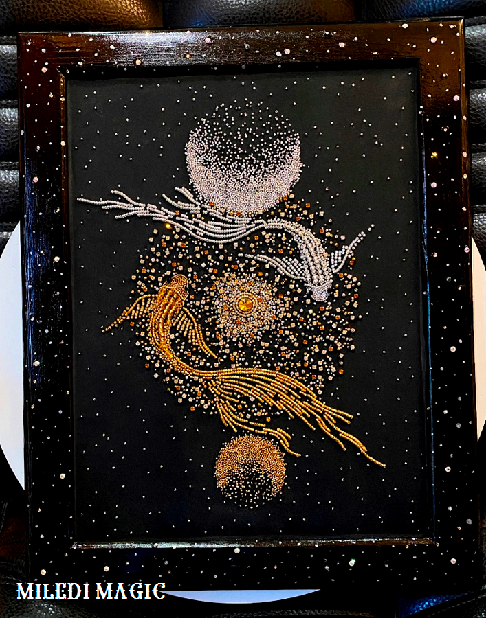 Attraction of Opposites: Sacred Glass Components Embroidery Artifact Kit, Kit
