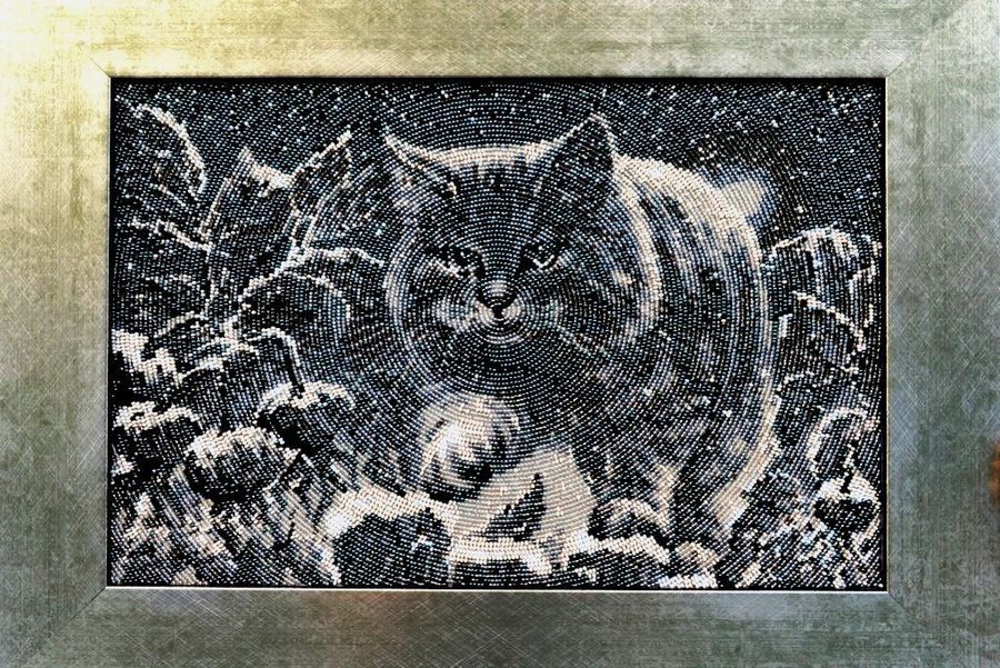 Mond Katze, Perlenstich komplettset f&uuml;r DIY НЮ-062 фото