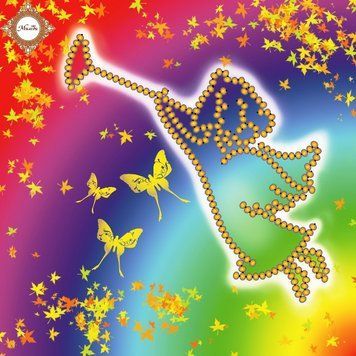 Regenbogenengel, Schema-miniatur zum Selbststicken (DIY) mit Perlen (selbstst&auml;ndige Materialauswahl) СЛМ-006 фото