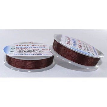 Beading thread Tytan 100 (brown-burgundy) 100 meters