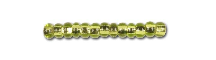 Light green with silver-plated center, Czech beads