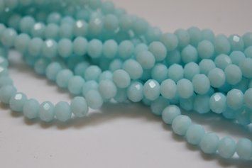 Намистини кришталеві рондель 6/4,5 мм lt Aquamarine glanz (низка 95 шт) 113/BS-Briolex фото
