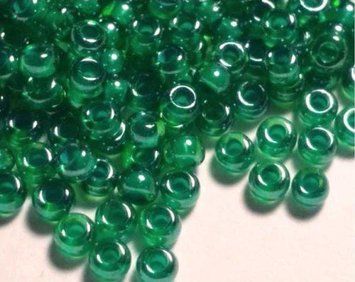 Green transparent gloss, Czech beads