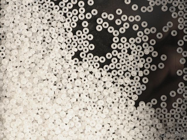 White Alabaster, Czech Beads