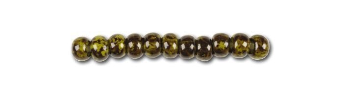 Olive travertine, Czech beads