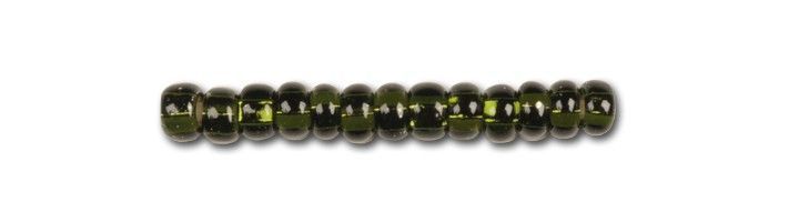 Dark marsh with silver-plated center, Czech beads