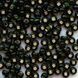 Dark marsh with silver-plated center, Czech beads