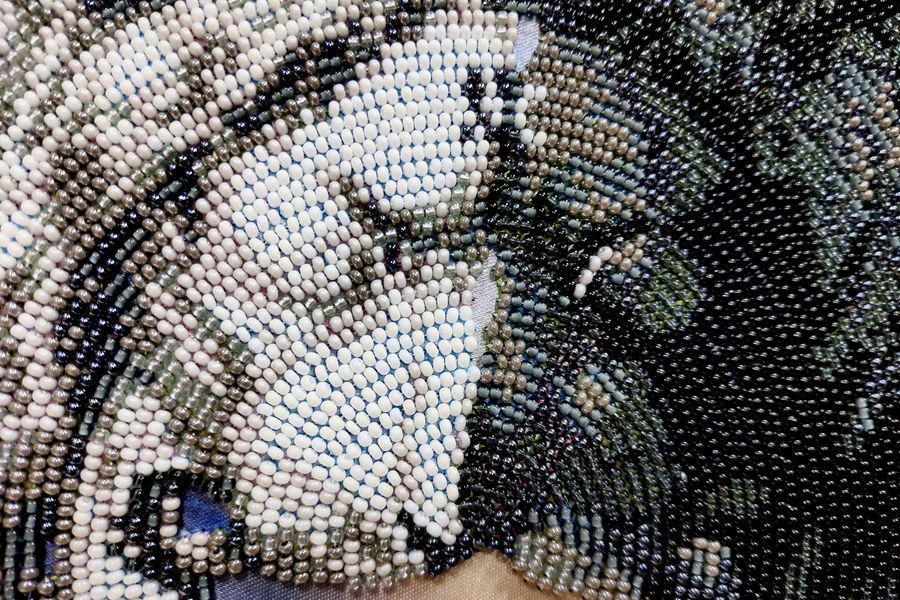 Day and Night, Complete kit for DIY embroidery with beads, Kit