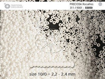 White Opaque Chalk, Czech Beads