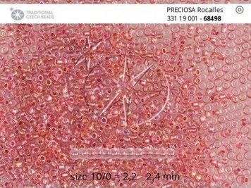 Прозорий райдужний з темно-рожевой металізованой серединкою, Чеський бісер 33119/68498/10-1 гр-Preciosa фото