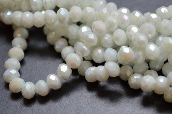 Намистини кришталеві рондель 6/4,5 мм pearl luster glanz (низка 95 шт) 127/BS-Briolex фото