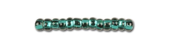 Sea wave with silver-plated center, Czech beads