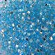Light blue with silver plated center, Czech beads