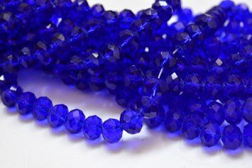 Намистини кришталеві рондель 6/8 мм crystal dark sapphire (низка 67 шт) 005S/8-Briolex фото