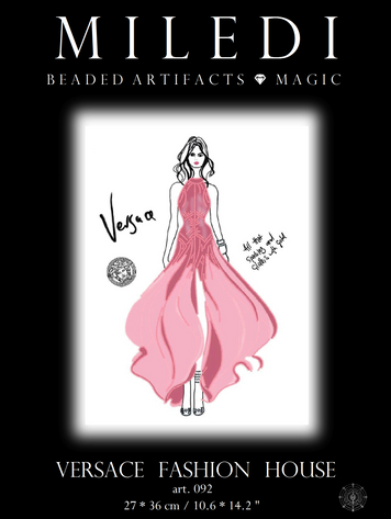 Versace Fashion House, Complete kit for DIY embroidery with beads, Kit