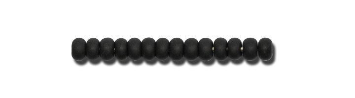 Black matte, Czech beads