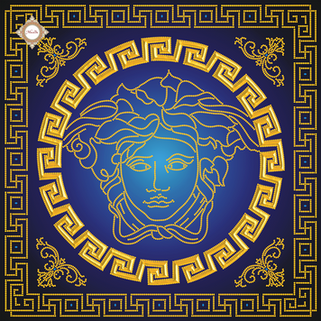 Versace, Schema zum Besticken eines dekorativen Kissens mit Perlen ПС-003 фото