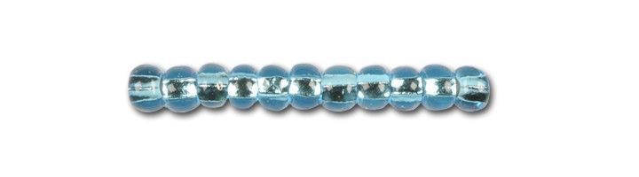 Blue with silver-plated center, Czech beads