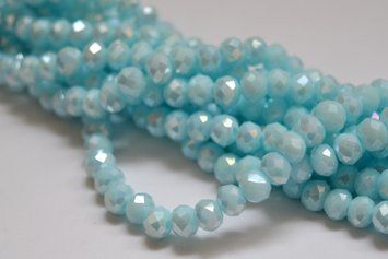 Намистини кришталеві рондель 5,5/4 мм, lt Aquamarine luster glanz (низка 95 шт) 115/BS-Briolex фото