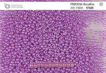 Bright pink-lilac gloss, jewelry Czech beads