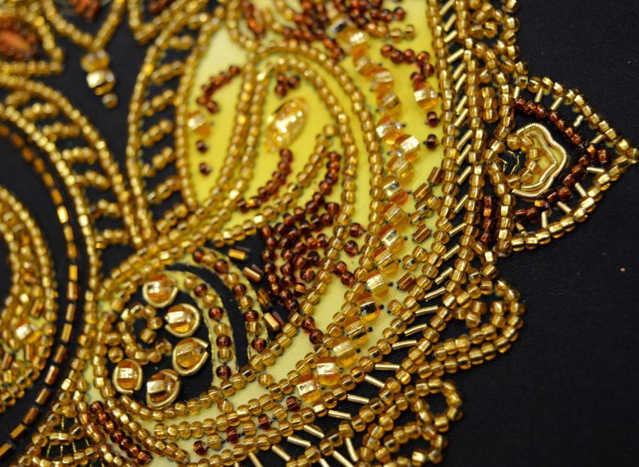 Om So Hum, Complete kit of talismans for DIY embroidery with beads and decorative elements, Kit