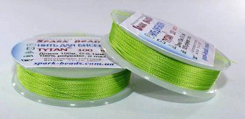 Beading thread Tytan 100 (bright light green) 100 meters