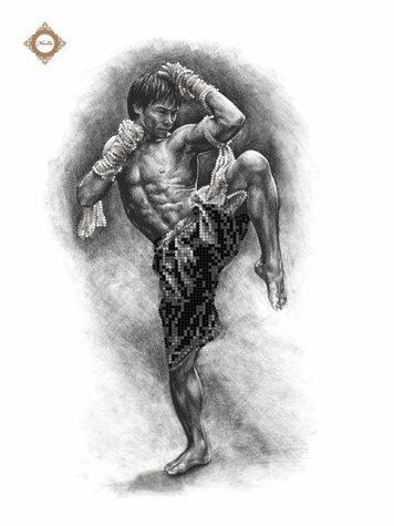Muay Thai, Schema zum Selbststicken (DIY) mit Perlen (selbstst&auml;ndige Materialauswahl) СЛ-3346 фото