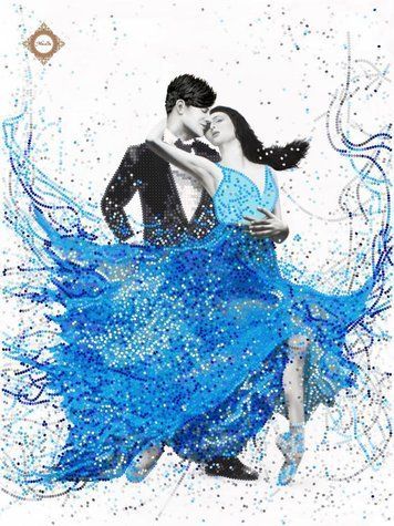 The lovers dance, Schema zum Selbststicken (DIY) mit Perlen (selbstst&auml;ndige Materialauswahl) СЛ-3388 фото