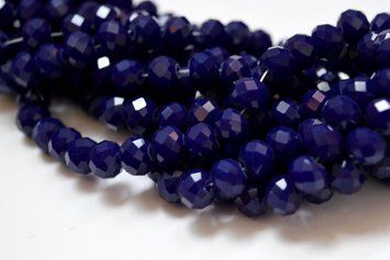 Намистини кришталеві рондель 6/8 мм dark Sapphire luster glanz (низка 67 шт) 008S/8-Briolex фото