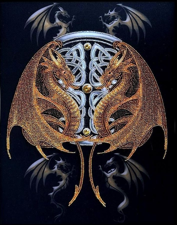 Guardians of the East: Sacred Glass Components Embroidery Artifact Kit, Kit