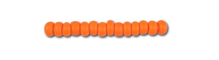 Red-orange opaque matte, Czech beads
