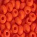Red-orange opaque matte, Czech beads