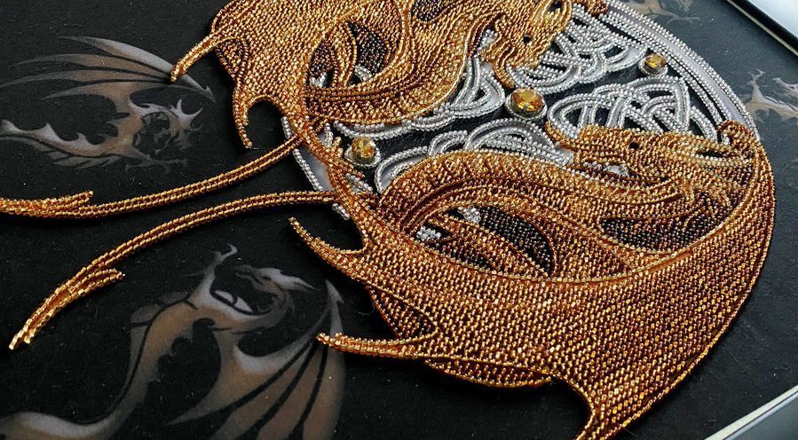 Guardians of the East: Sacred Glass Components Embroidery Artifact Kit, Kit