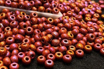 Terracotta rainbow large, Czech beads