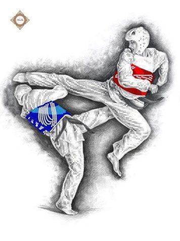 Taekwondo, Schema zum Selbststicken (DIY) mit Perlen (selbstst&auml;ndige Materialauswahl) СЛ-3347 фото