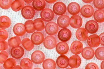 Transparent salmon matte, Czech beads