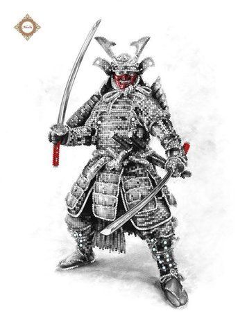 Bushido, Schema zum Selbststicken (DIY) mit Perlen und dekorativen elementen (selbstst&auml;ndige Materialauswahl) СЛ-3348 фото