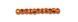 Red-orange with silver-plated center, Czech beads