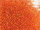 Red-orange with silver-plated center, Czech beads