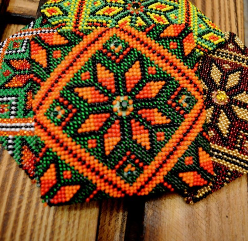 Alatyr "Assurance" (Volumetric tile and pendant), Complete kit for creating a DIY amulet with beads and decorative elements, Kit