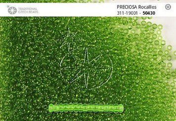 Світло-зелений прозорий, ювелірний чеський бісер 31119/50430/13-1 гр-Preciosa фото