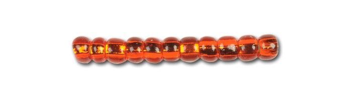 Light red with silver plated center, Czech beads