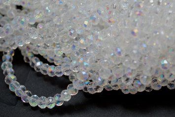 Намистини кришталеві рондель 3,6/4,5 мм crystal 2AB+ (низка 130 шт) ZCB-165-001+-4.5мм-Briolex фото