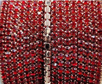 Siam Strasskette in Ros&eacute;gold (2mm)