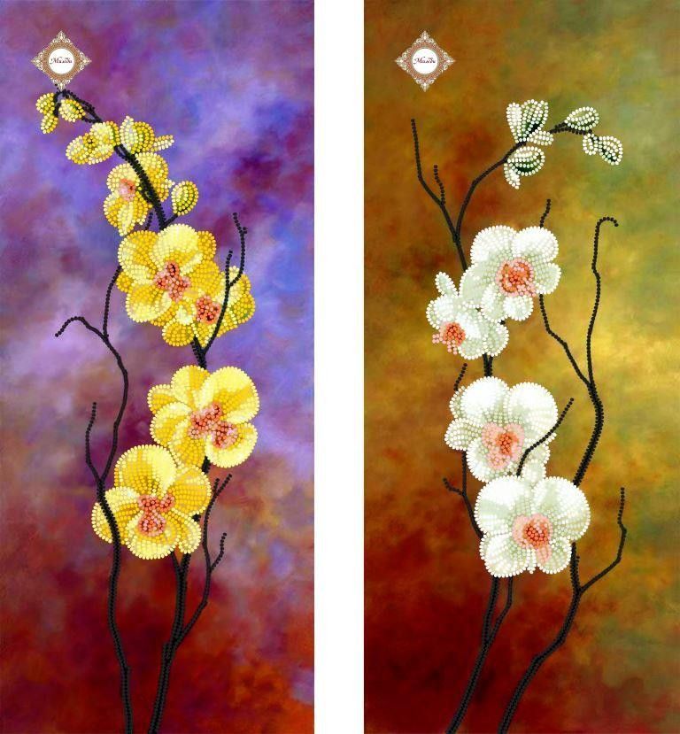 Tanzende Orchideen, Perlenstich komplettset Diptychon f&uuml;r DIY СЛТн-2207 фото
